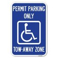 Signmission Georgia ADA Handicapped Parking Sign Acc Heavy-Gauge Aluminum Sign, 12" x 18", A-1218-23935 A-1218-23935